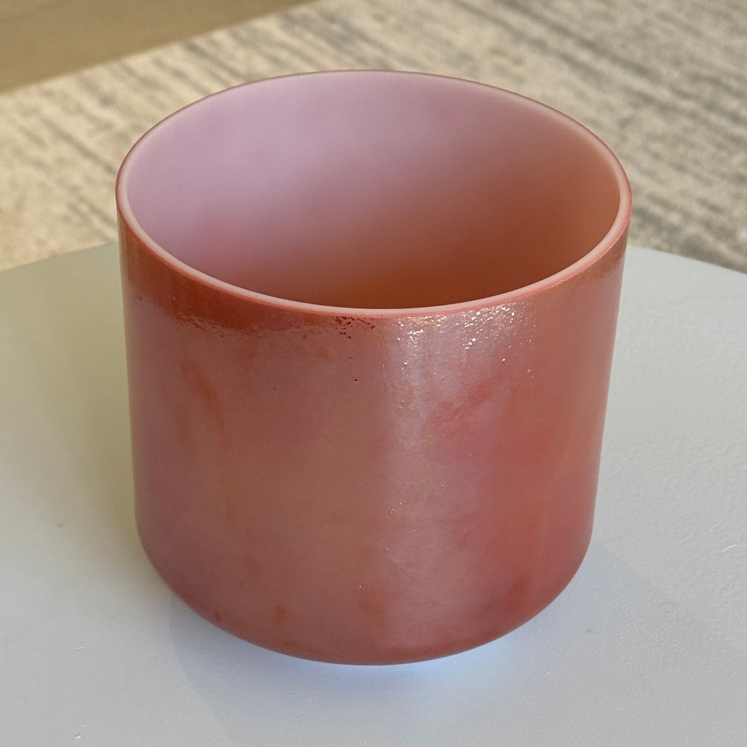 7" A-5 Rose Quartz, Grandfather (base) Bowl 111524 Crystal Tones® Alchemy Crystal Singing Bowl
