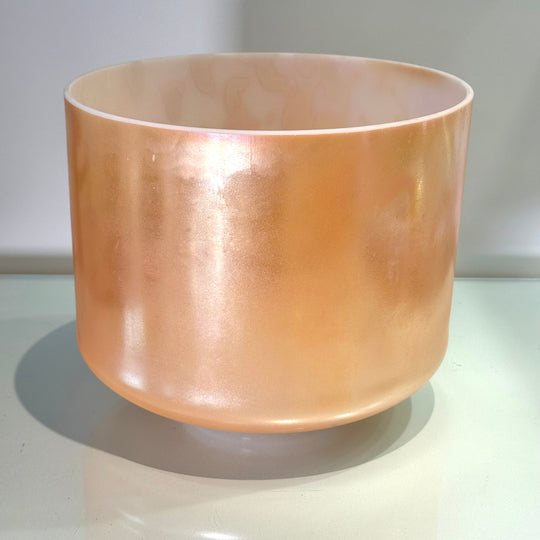 10" A#0 Laughing Buddha, Platinum (inside) Bowl 104284 Crystal Tones® Alchemy Crystal Singing Bowl