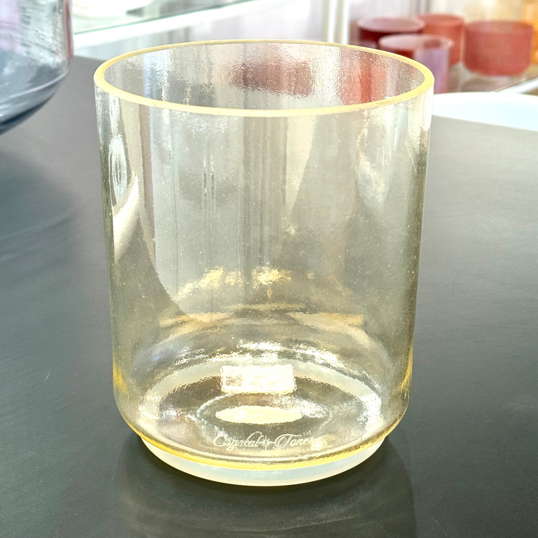 6" C#-5 Lemon Aura Gold 154388 Crystal Tones® Alchemy Crystal Singing Bowl