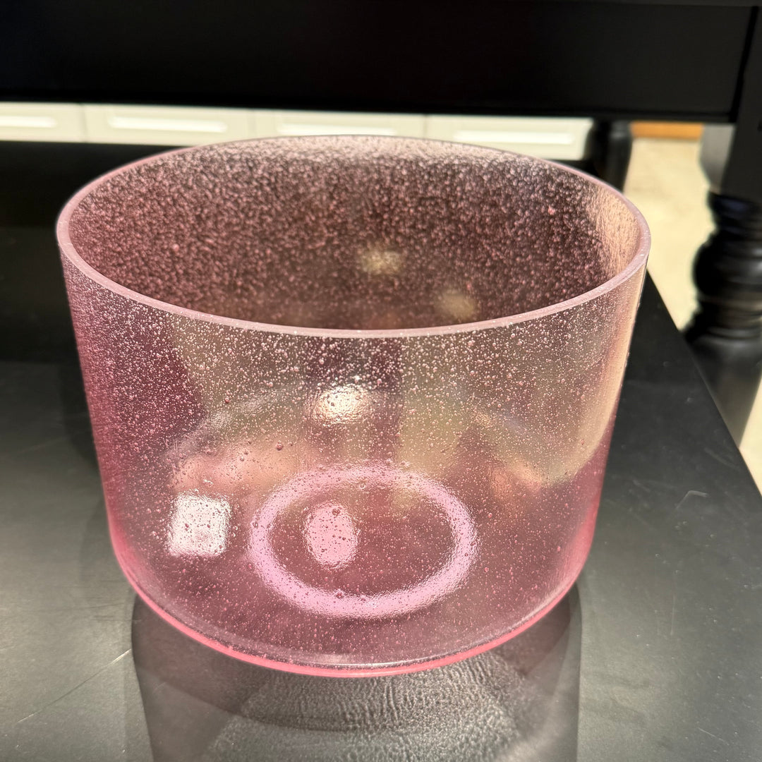 9" D+15 Pink Aura Gold 150881 Crystal Tones® Alchemy Crystal Singing Bowl