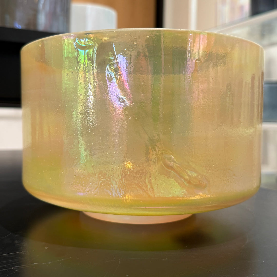9" F#0 Citrine, Platinum Transcendent (Morph) 144907 Crystal Tones® Alchemy Crystal Singing Bowl