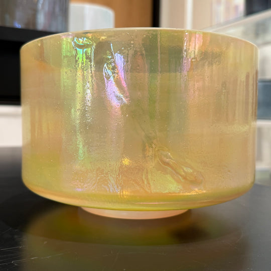 9" F#0 Citrine, Platinum Transcendent (Morph) 144907 Crystal Tones® Alchemy Crystal Singing Bowl