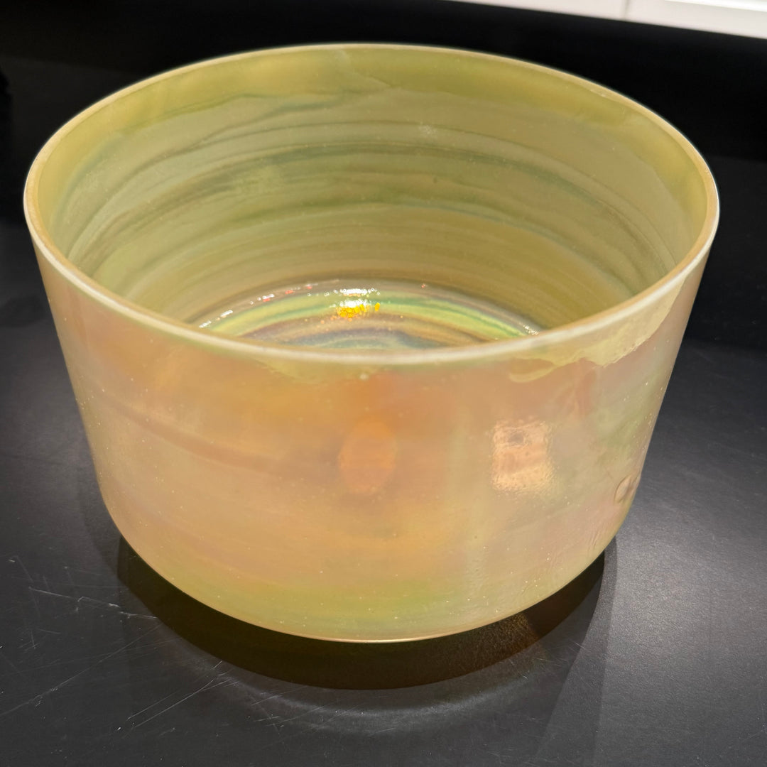 9" F#0 Citrine, Platinum Transcendent (Morph) 144907 Crystal Tones® Alchemy Crystal Singing Bowl