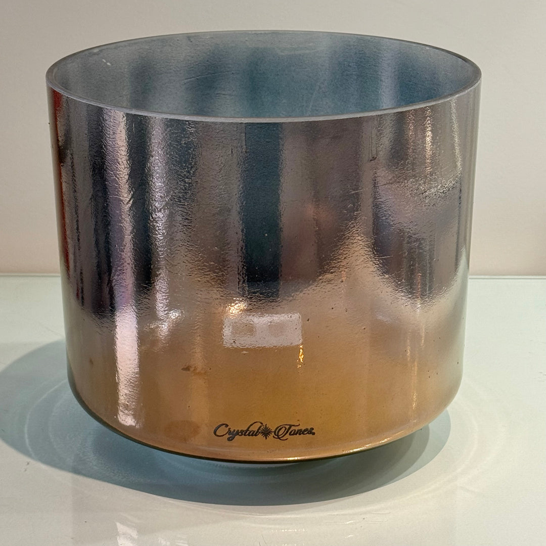 8" D#0 Tibetan Quartz Copper 156070 Crystal Tones® Alchemy Crystal Singing Bowl