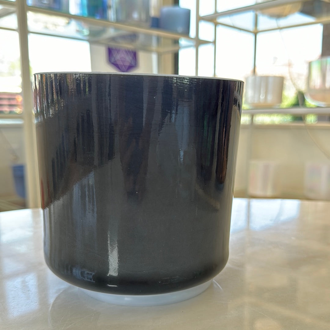 6" A#0 Black Tourmaline Bowl 131627 Crystal Tones® Alchemy Crystal Singing Bowl