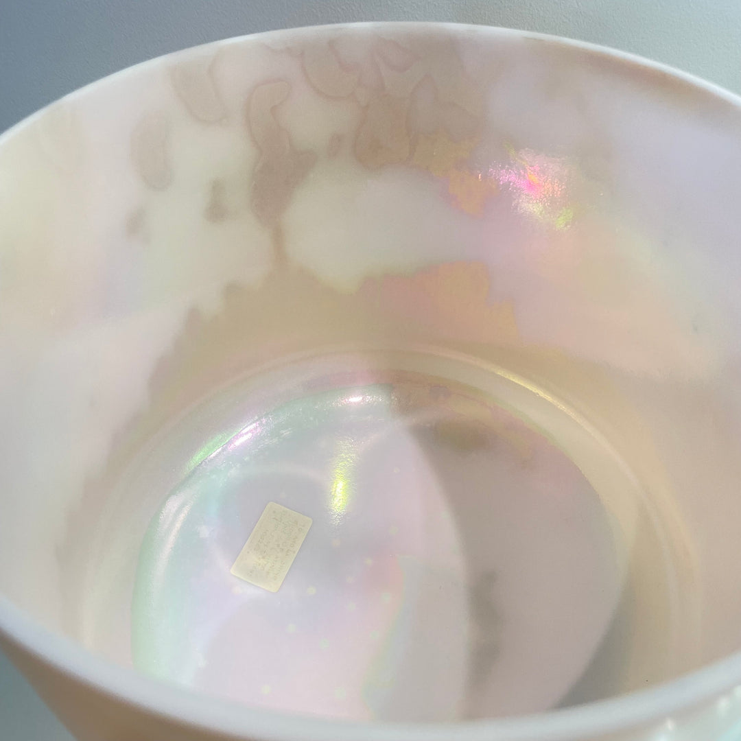 10" A#0 Laughing Buddha, Platinum (inside) Bowl 104284 Crystal Tones® Alchemy Crystal Singing Bowl