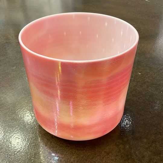 8" D-5 Rose Quartz, Platinum Bowl 122130 Crystal Tones® Alchemy Crystal Singing Bowl