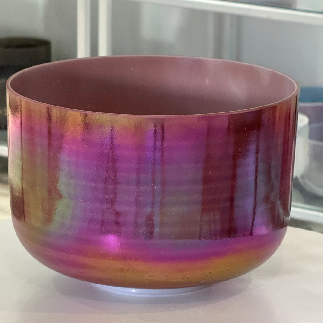 12" F+25 Sugilite, Platinum, Celestial Rings 150666 Crystal Tones® Alchemy Crystal Singing Bowl