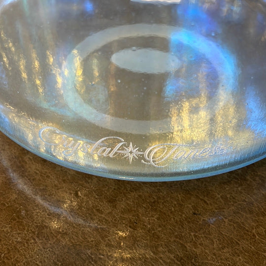 9" A#0 Aqua Aura Gold Tall Bowl 130423 Crystal Tones® Alchemy Crystal Singing Bowl