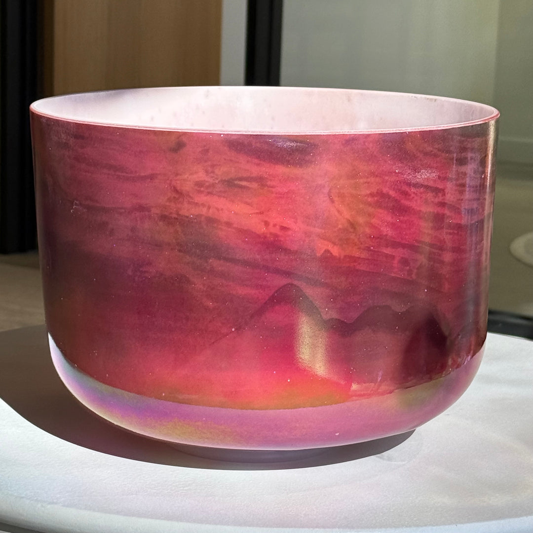 12" D-10 Ruby, Platinum 153106 Crystal Tones® Alchemy Crystal Singing Bowl