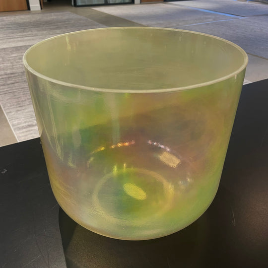 9" G#+20 Citrine, White Light Aura Gold 100445 Crystal Tones® Alchemy Crystal Singing Bowl