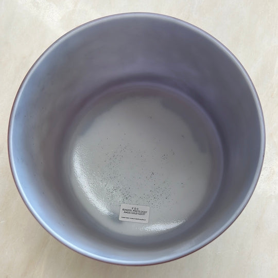 9" D-5 Kunzite, White Light Angel Gold Bowl 122157 Crystal Tones® Alchemy Crystal Singing Bowl