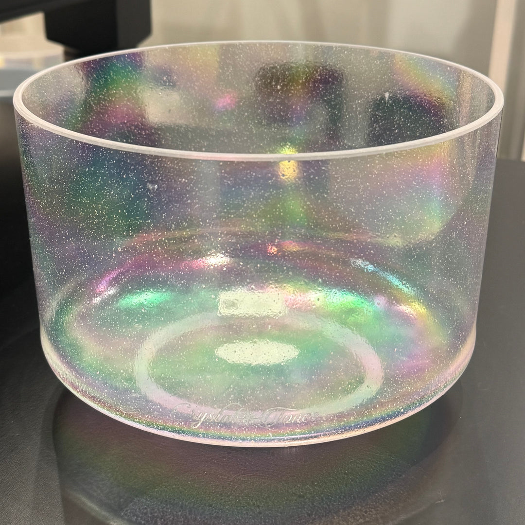 9" D0 Platinum 155457 Crystal Tones® Alchemy Crystal Singing Bowl