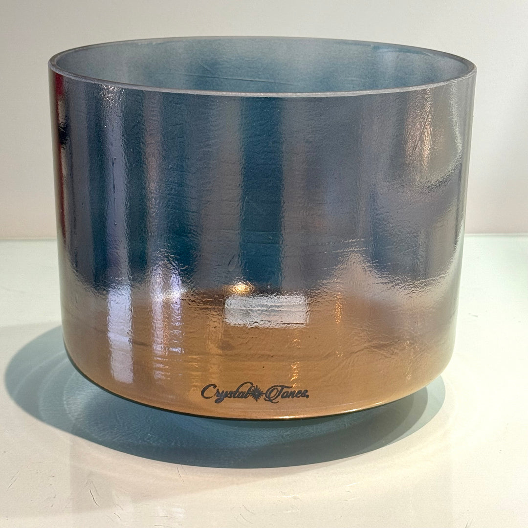 8" F+40 Tibetan Quartz Copper Aura 156310 Crystal Tones® Alchemy Crystal Singing Bowl