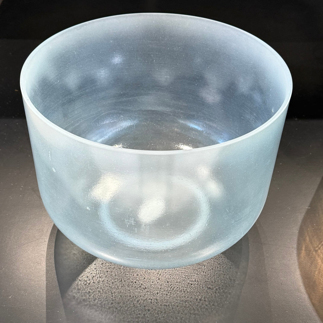 10" A+25 Aqua Aura Gold Frosted Rim Inside 143632 Crystal Tones® Alchemy Crystal Singing Bowl