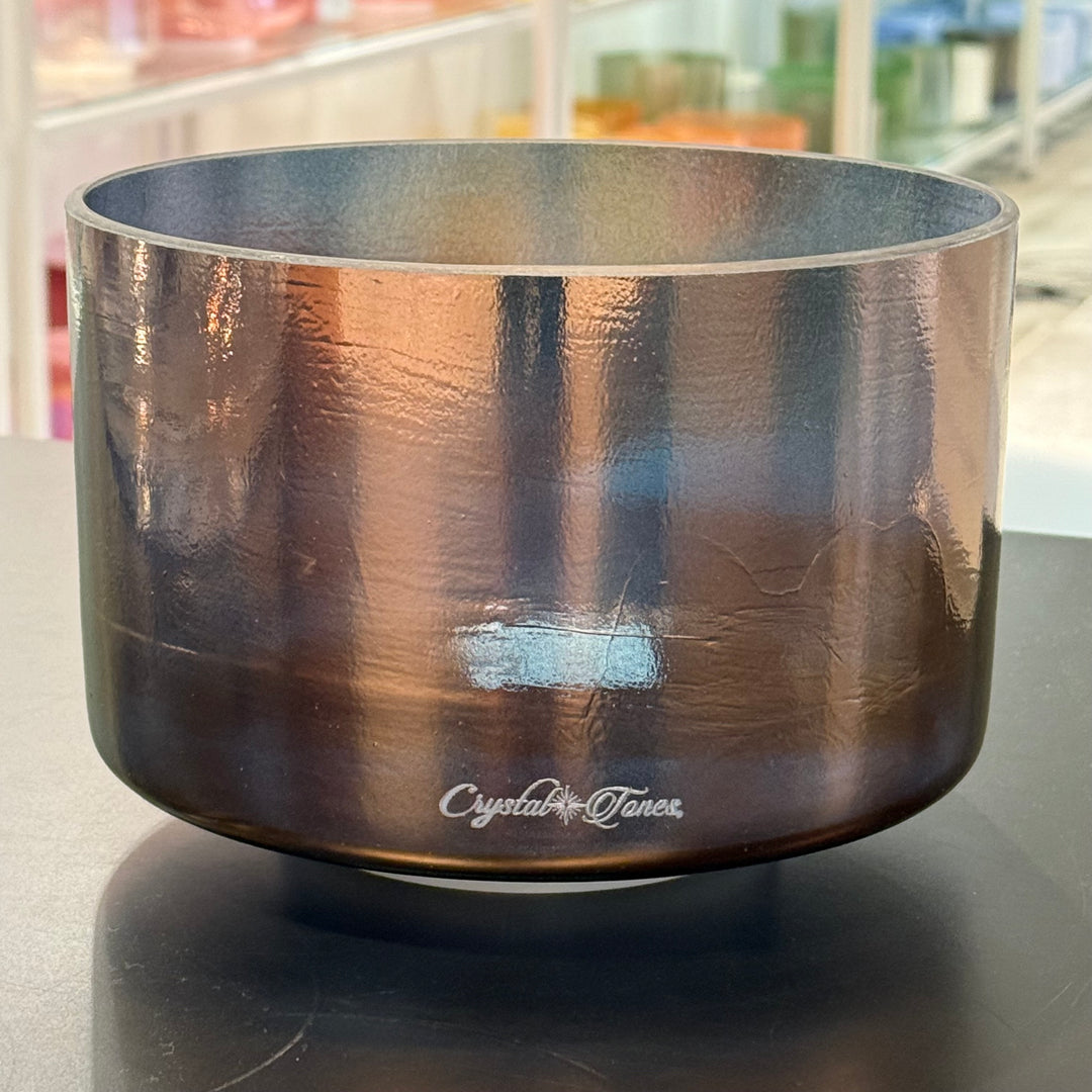 8" G0 Tibetan Quartz Copper Aura 156315 Crystal Tones® Alchemy Crystal Singing Bowl