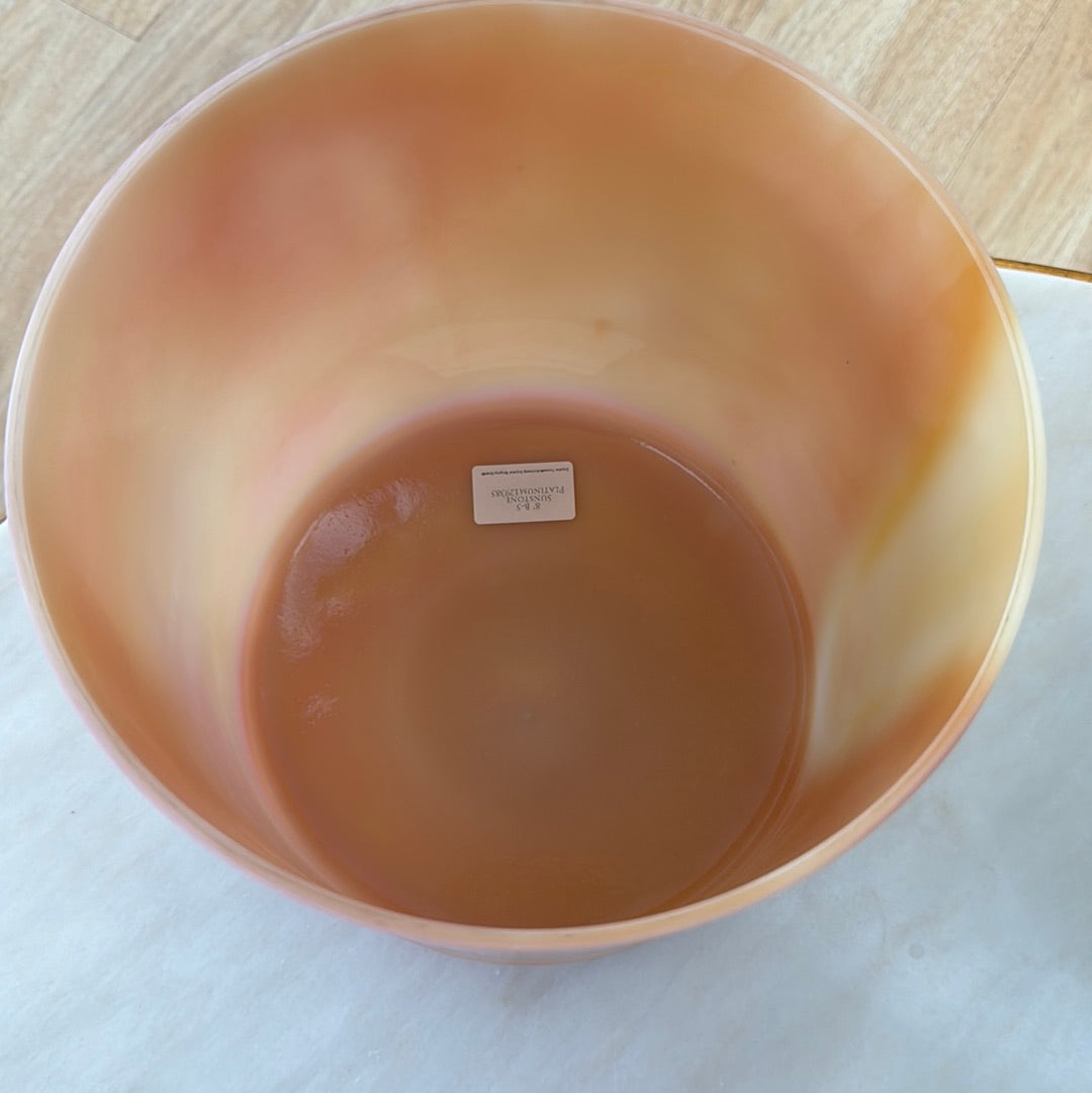 8" B-5 Sunstone, Platinum Bowl 129385 Crystal Tones® Alchemy Crystal Singing Bowl