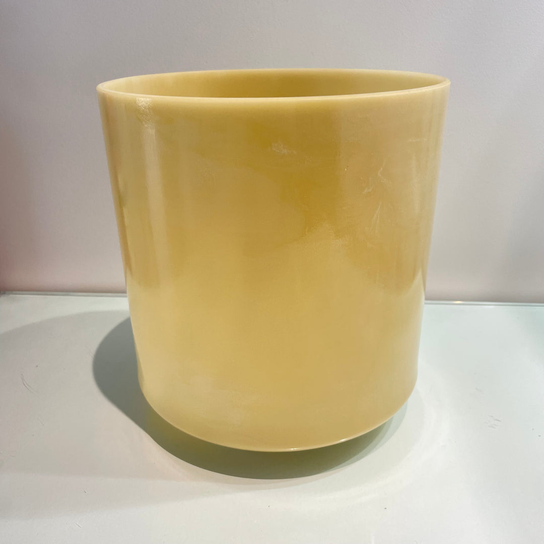 8" D#-5 White Alchemy Gold Bowl 122235 Crystal Tones® Alchemy Crystal Singing Bowl