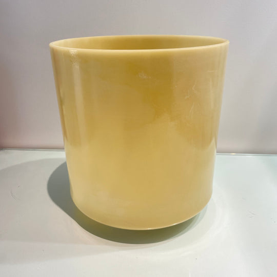 8" D#-5 White Alchemy Gold Bowl 122235 Crystal Tones® Alchemy Crystal Singing Bowl