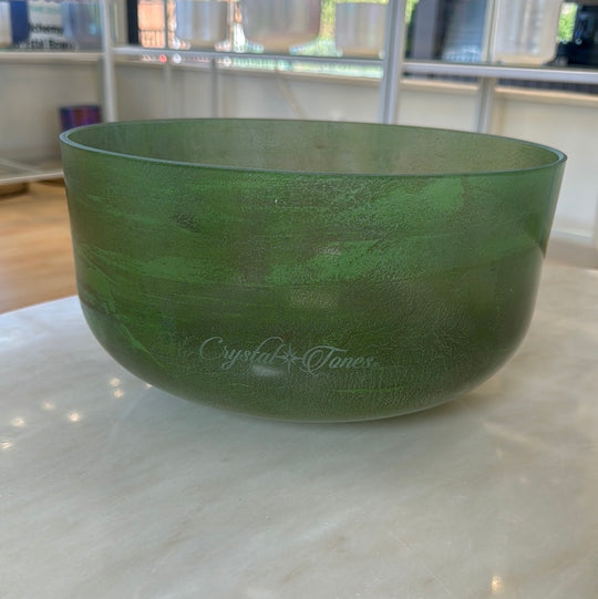 12" B+45 Peridot Bowl 133061 Crystal Tones® Alchemy Crystal Singing Bowl