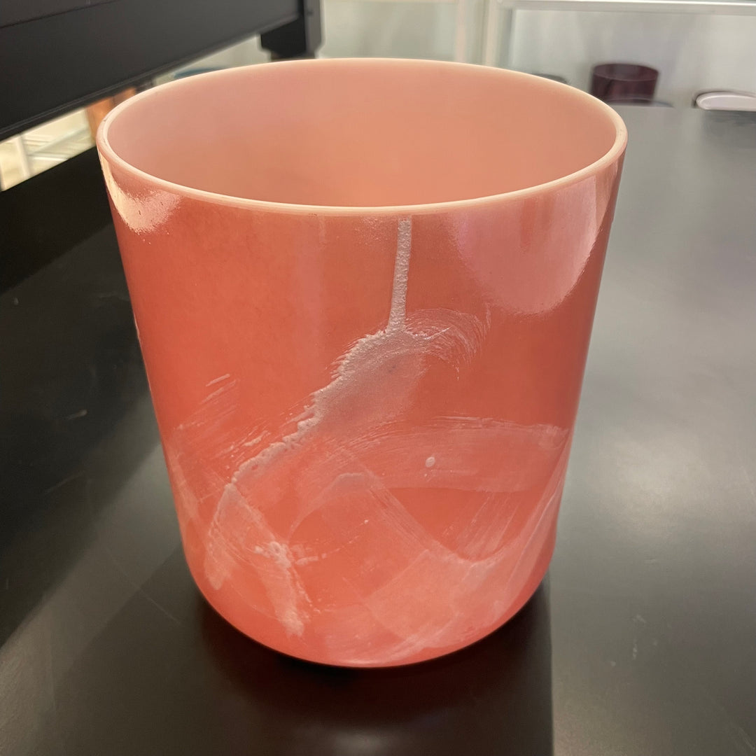 8" E+25 Rhodochrosite, White Light Angel Gold Bowl 118897 Crystal Tones®