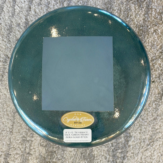 8" C+15 Tesseract Salt, Green Heart Aura Gold 87126 Crystal Tones® Alchemy Crystal Singing Bowl