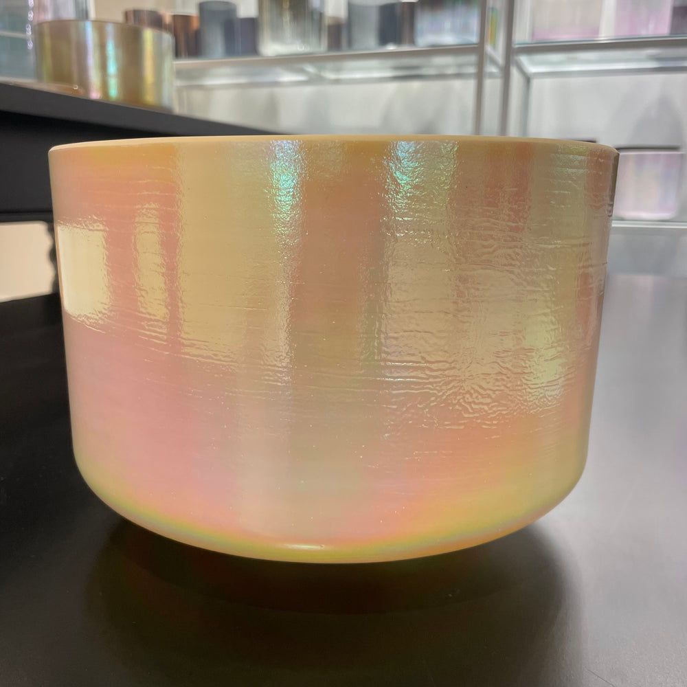 9" D#+25 Frankincense Platinum 141226 Crystal Tones® Alchemy Crystal Singing Bowl