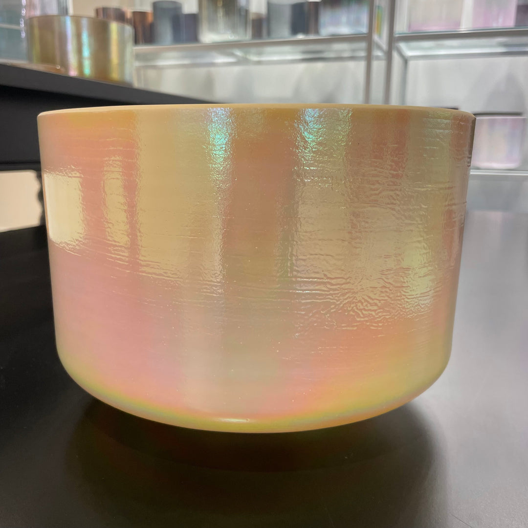 9" D#+25 Frankincense Platinum 141226 Crystal Tones® Alchemy Crystal Singing Bowl