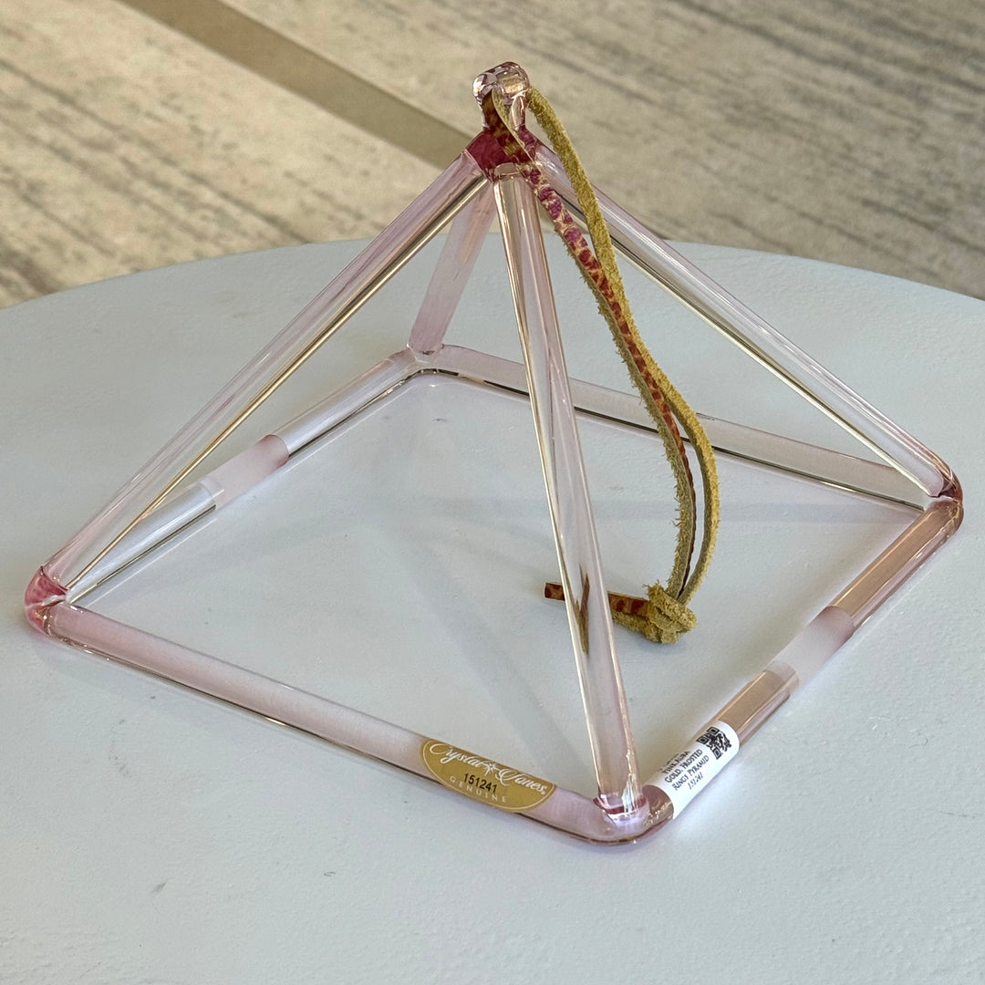 9" G#+15 Pink Aura Gold, Frosted Rings 151241 Crystal Tones® Alchemy Crystal Singing Pyramid