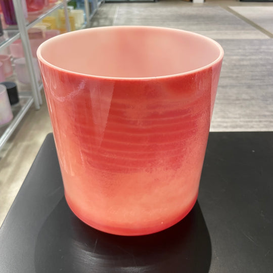 8" E-20 Rose Quartz, White Light Angel Gold Bowl 124819 Crystal Tones® Alchemy Crystal Singing Bowl