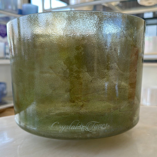9" C#+10 Andara, White Light Aura Gold Bowl 130743 Crystal Tones® Alchemy Crystal Singing Bowl