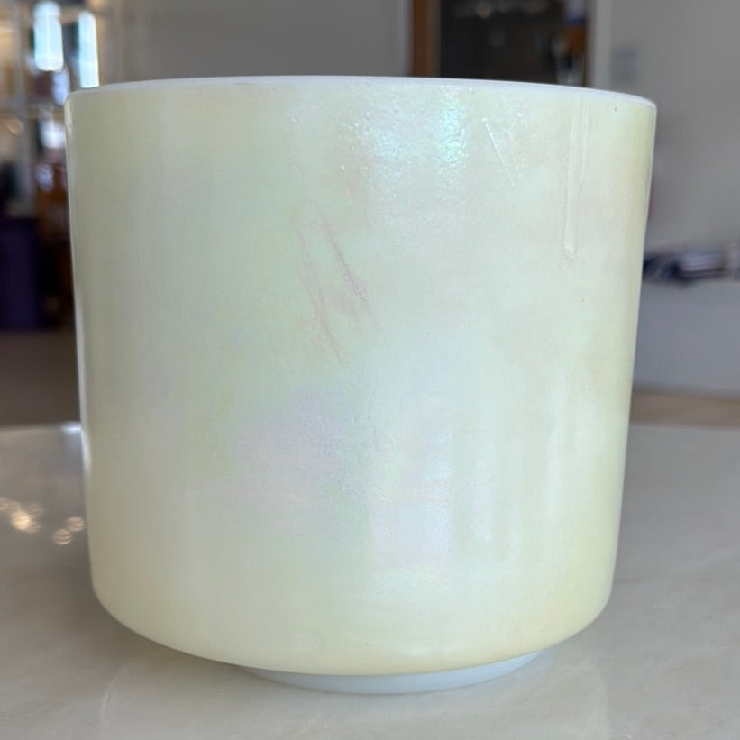 7" G#+15 Lemon Angel Gold, Platinum Bowl 116561 Crystal Tones® Alchemy Crystal Singing Bowl