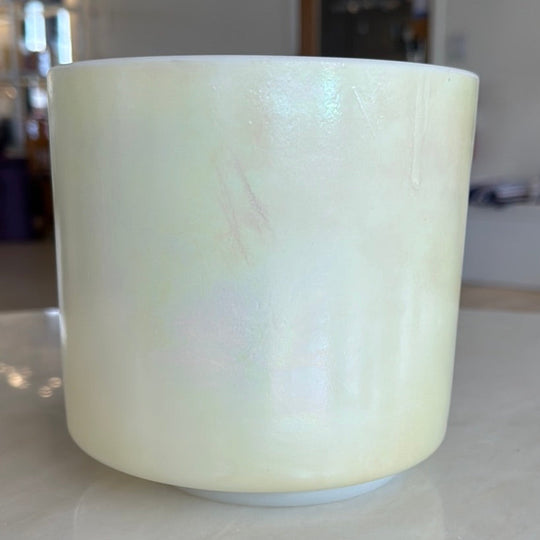 7" G#+15 Lemon Angel Gold, Platinum Bowl 116561 Crystal Tones® Alchemy Crystal Singing Bowl