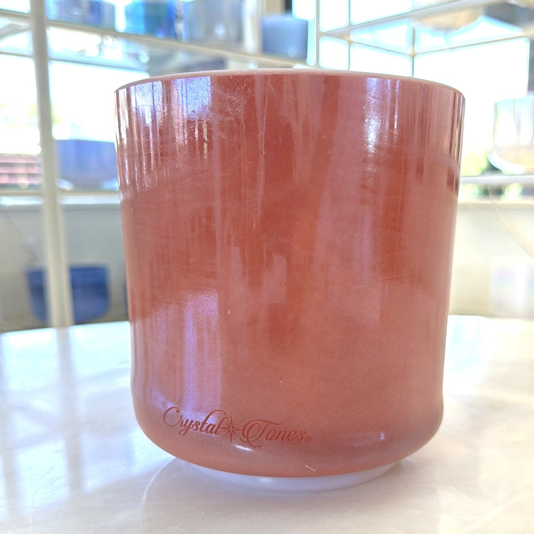 6" C-15 Rhodochrosite, White Light Angel Gold Bowl 132256 Crystal Tones® Alchemy Crystal Singing Bowl