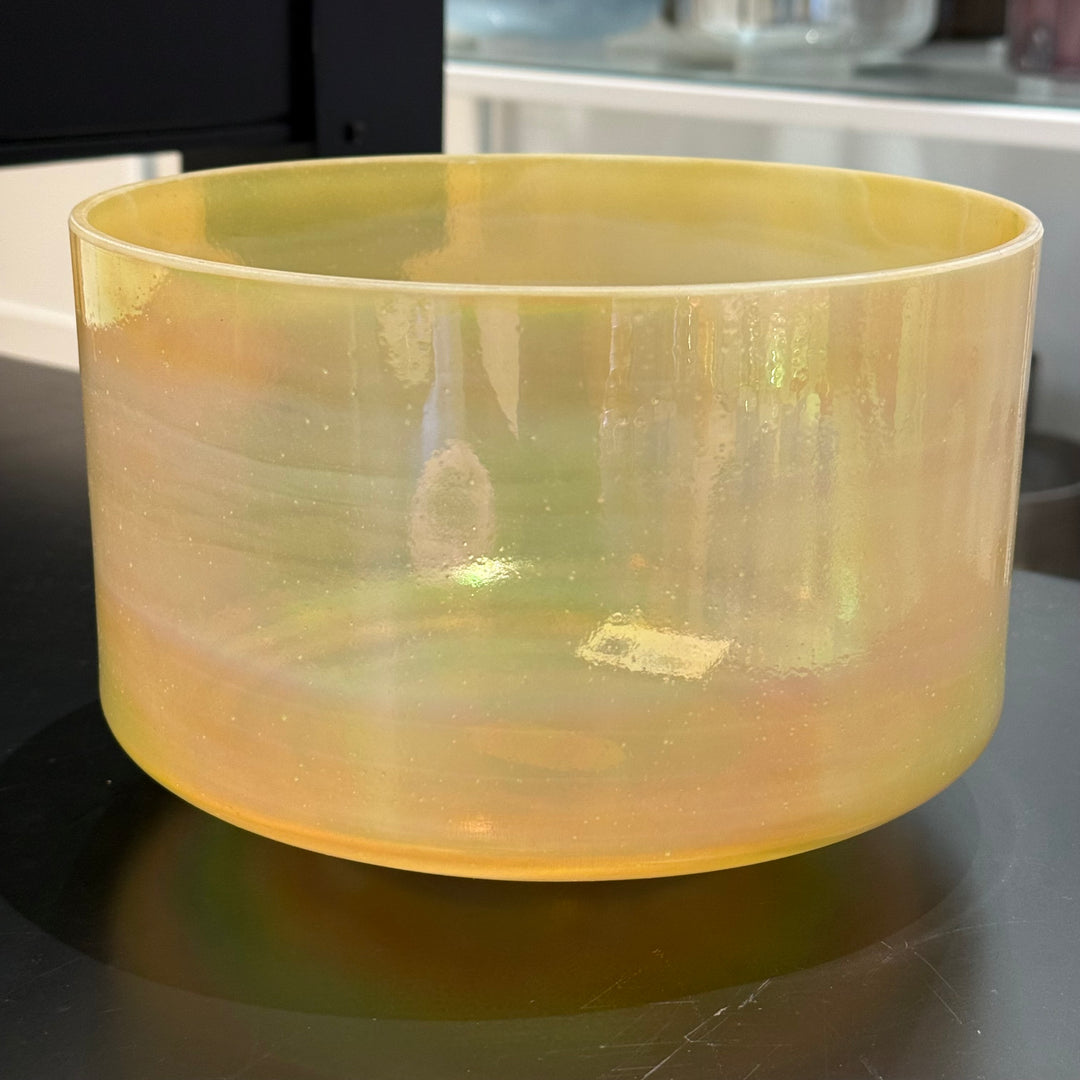 9" F#0 Citrine, Platinum Transcendent (Morph) 144907 Crystal Tones® Alchemy Crystal Singing Bowl