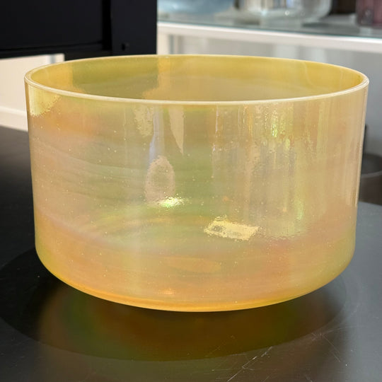 9" F#0 Citrine, Platinum Transcendent (Morph) 144907 Crystal Tones® Alchemy Crystal Singing Bowl