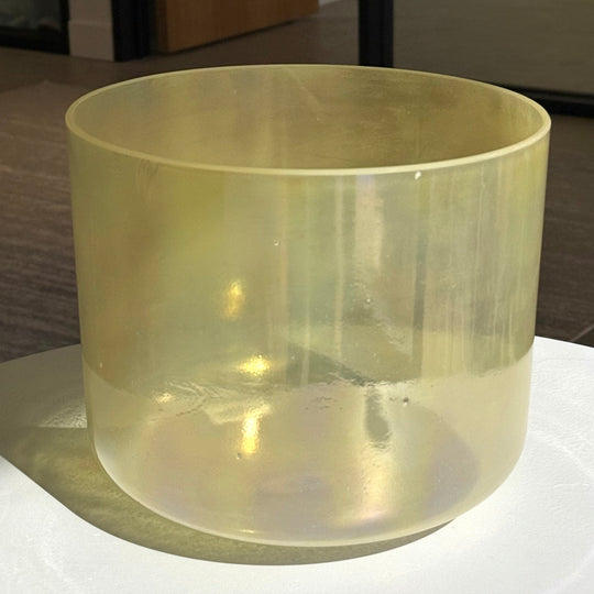 9" G#+20 Citrine, White Light Aura Gold 100445 Crystal Tones® Alchemy Crystal Singing Bowl