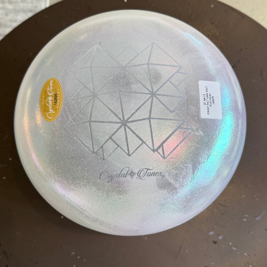 10" A#-15 Great Salt Lake Salt, Platinum 142695 Crystal Tones® Alchemy Crystal Singing Bowl