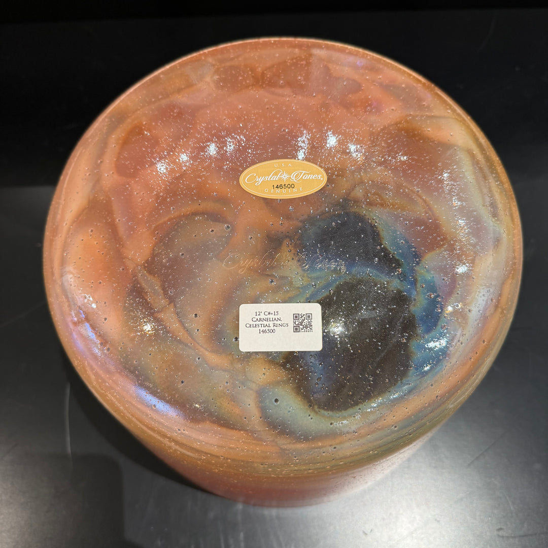 12" C#+15 Carnelian, Celestial Rings 146500 Crystal Tones® Alchemy Crystal Singing Bowl