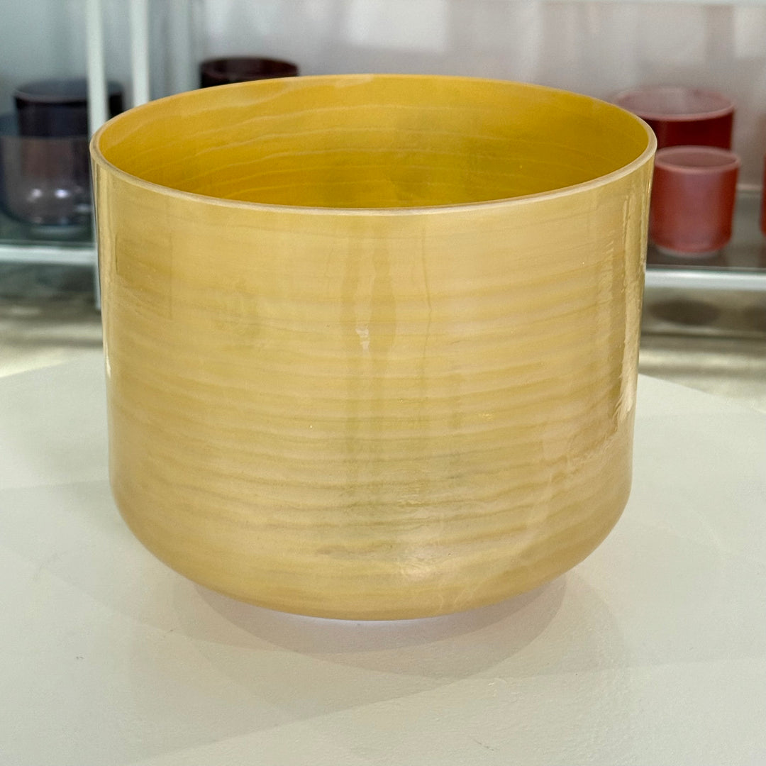 10" B-45 Libyan Gold Tektite, Celestial Rings 146497 Crystal Tones® Alchemy Crystal Singing Bowl