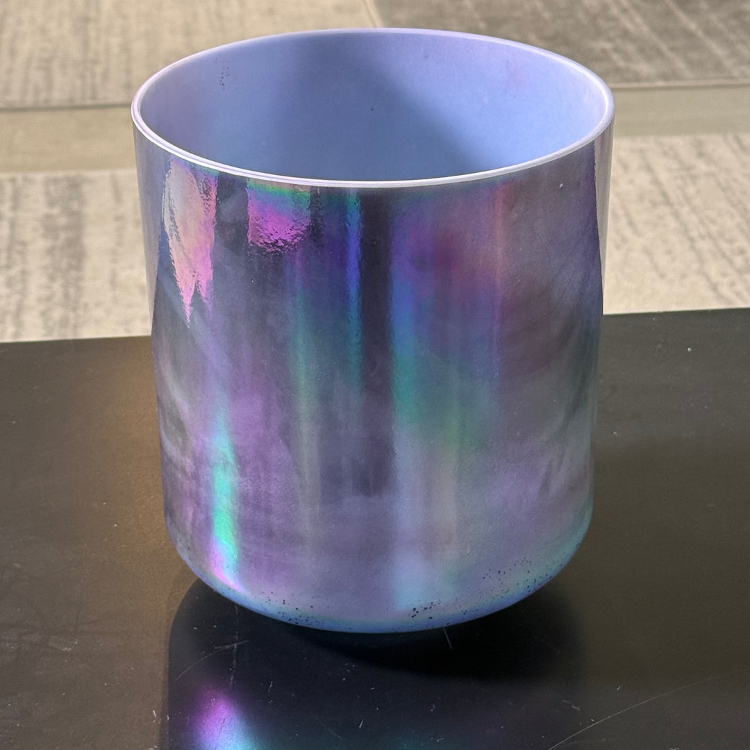 8" C-15 Kunzite, Platinum, Ocean Indium (Inside) Bowl 120417 Crystal Tones®