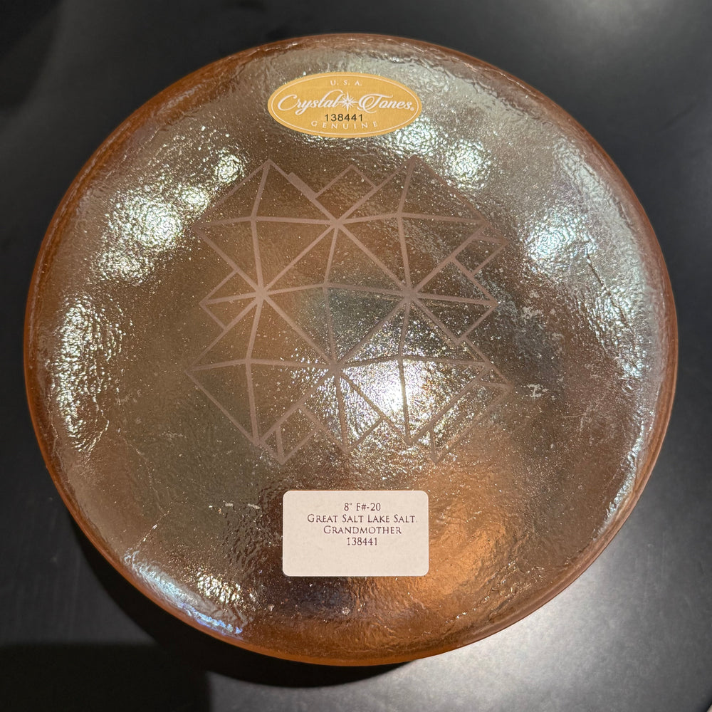 8" F#-20 Great Salt Lake Salt, Grandmother 138441 Crystal Tones® Alchemy Crystal Singing Bowl