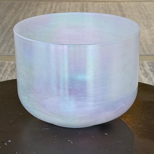 10" A#-15 Great Salt Lake Salt, Platinum 142695 Crystal Tones® Alchemy Crystal Singing Bowl