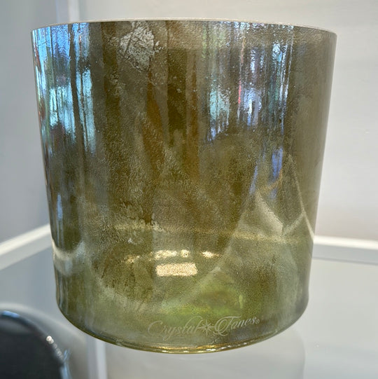 9" A0 Andara, White Light Aura Gold Bowl 130744 Crystal Tones® Alchemy Crystal Singing Bowl