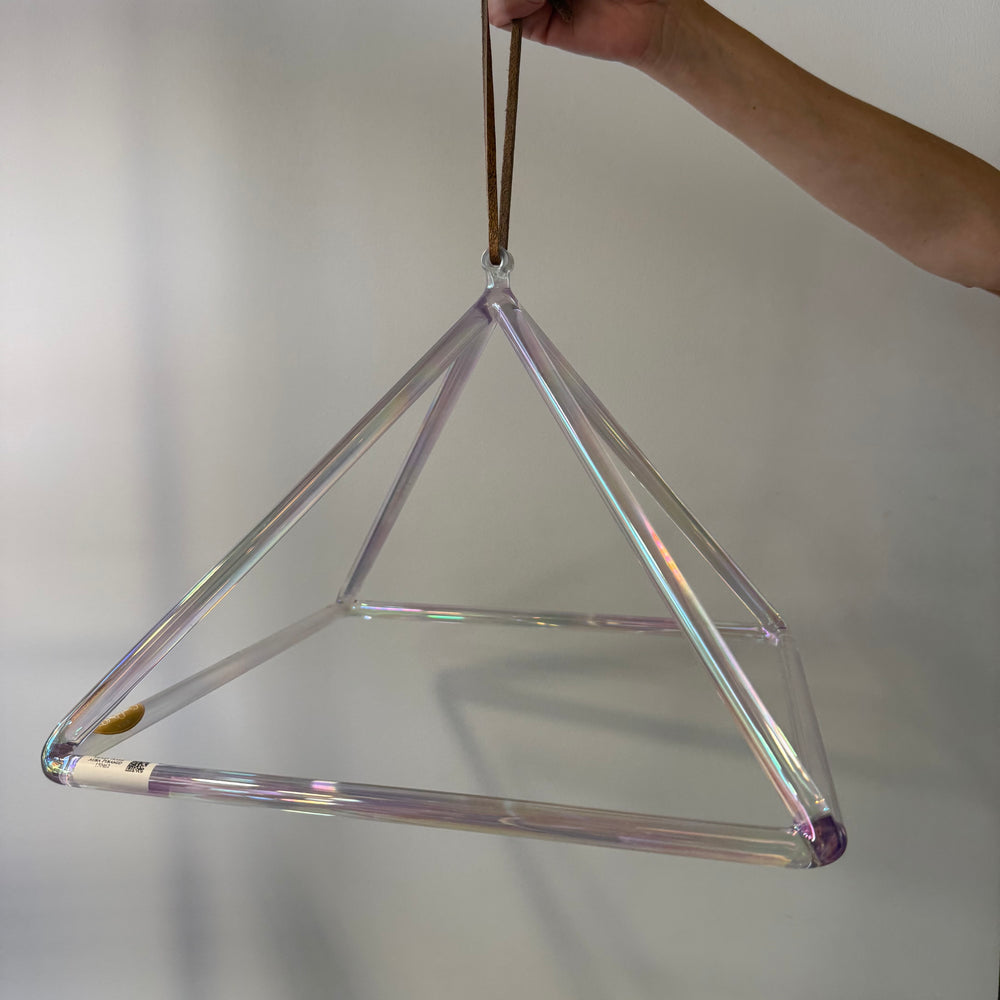 14" E-5 Violet Flame Aura Pyramid 150462 Crystal Tones®