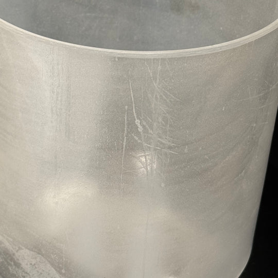 7" F-5 Great Salt Lake Salt, White Light Aura Gold 95117 Crystal Tones® Alchemy Crystal Singing Bowl