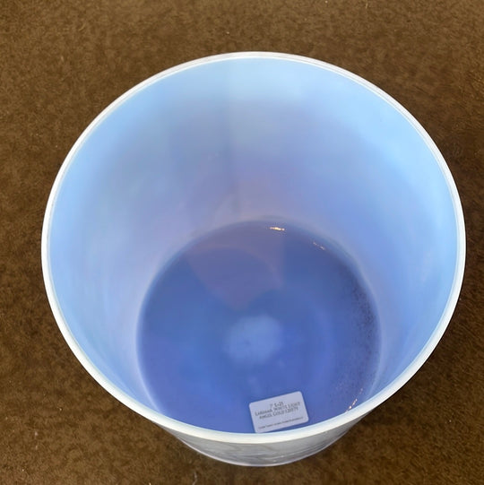 7" E+25 Larimar, White Light Angel Gold Bowl 120579 Crystal Tones® Alchemy Crystal Singing Bowl