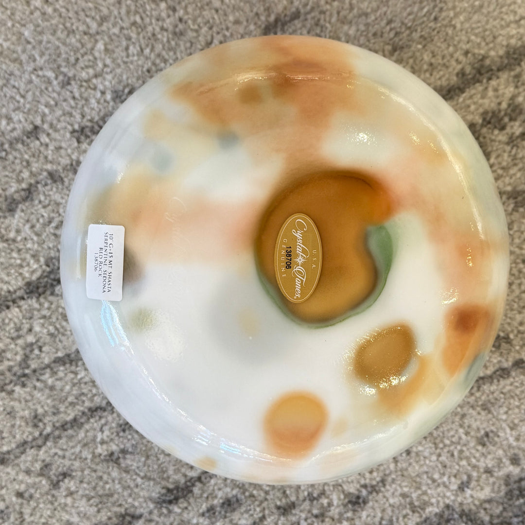 10" G+15 Mt. Shasta Serpentine, Sedona Red Rock 138706 Crystal Tones® Alchemy Crystal Singing Bowl