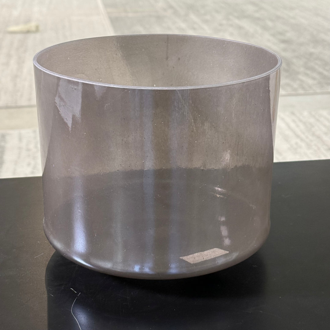8" B+5 Charcoal, White Light Aura Gold Bowl 123095 Crystal Tones®