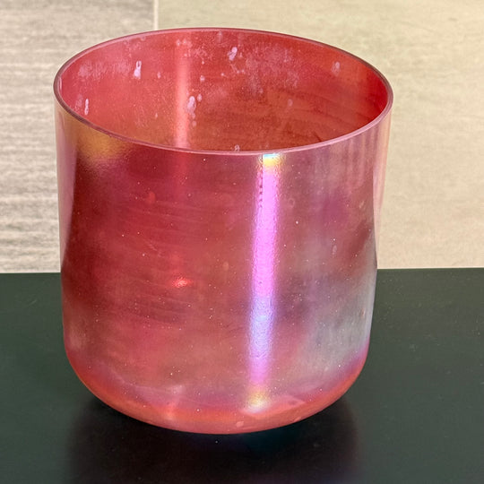 8" A#-5 Ruby, Platinum Bowl 122761 Crystal Tones® Alchemy Crystal Singing Bowl